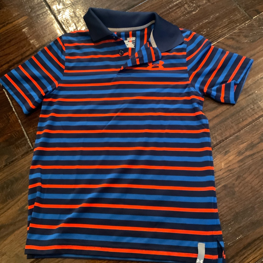Boys Stripe Under Armour Polo YSM